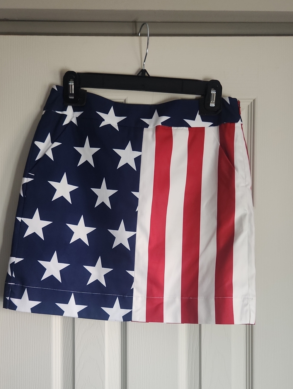 Patriotic Stars & Stripes Golf Skirt - Blue/Red/White